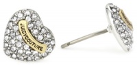 Juicy Couture Replenishment Heart Pave Stud Earrings Gold-Tone Juicy Couture Replenishment Heart Pave Stud Earrings Gold-Tone