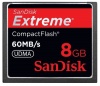 Sandisk 8GB Extreme CF memory card - UDMA 60MB/s 400x (SDCFX-008G-A61, Retail Package)