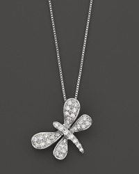 Diamond Dragonfly Pendant Necklace in 14K White Gold, 0.10 ct. t.w. Diamond Dragonfly Pendant Necklace in 14K White Gold, 0.10 ct. t.w.