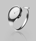 From the Vivianna Collection. A modern, surrealist open-bangle design of stainless steel with minimalist case.Quartz movement Water-resistant to 6 ATM Stainless steel case, 34mm (1.33) Silver mirror dial Made in Switzerland