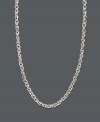 Add some extra charm with a sophisticated chain. 14k white gold chain features an interlocking link design with a spring ring clasp. Approximate length: 18 inches.
