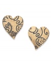 A style you're sure to love. These brass stud earrings from Jody Coyote are set in sterling silver, with a pattern that's pleasing to the eye. Approximate width: 3/8 inch.
