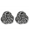 Get all tied up in knots. Genevieve & Grace's petite knot studs sparkle with the addition of marcasite. Set in sterling silver. Earrings feature an omega clip-on backing for non-pierced ears. Approximate diameter: 3/4 inch.