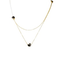 Gorjana Chloe Three Bead Layer Necklace Gold Gorjana Chloe Three Bead Layer Necklace Gold