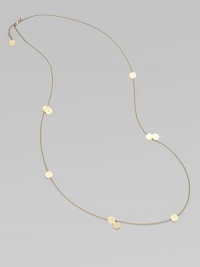 From the Love Plus Collection. A long feminine chain with charming, 18k yellow gold discs, spreads the love with I love you spelled out in ten different languages. 18k yellow gold Length around neck, about 37 Pendant diameter, about ½ Lobster clasp Made in Italy From the Love Plus Collection. A long feminine chain with charming, 18k yellow gold discs, spreads the love with I love you spelled out in ten different languages. 18k yellow gold Length around neck, about 37 Pendant diameter, about ½ Lobster clasp Made in Italy