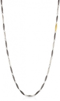 GURHAN Wheat Dark and White Silver with Gold Wheat Necklace