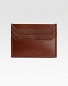 Access your cards with instant style, crafted in pebbled Italian leather.Three card slotsLeather4W x 3HMade in Italy