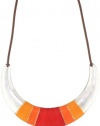 Kenneth Cole New York Urban Fire Multi-Colored Thread Wrapped Crescent Statement Necklace