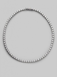 EXCLUSIVELY AT SAKS. A true testament of classic design with sparkling cubic zirconia stones.Cubic zirconia Rhodium plated sterling silver Length, about 16 Push lock closure Imported 