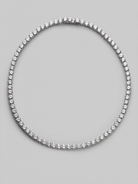 EXCLUSIVELY AT SAKS. A true testament of classic design with sparkling cubic zirconia stones.Cubic zirconia Rhodium plated sterling silver Length, about 16 Push lock closure Imported EXCLUSIVELY AT SAKS. A true testament of classic design with sparkling cubic zirconia stones.Cubic zirconia Rhodium plated sterling silver Length, about 16 Push lock closure Imported