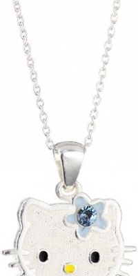 Hello Kitty Girl's Sterling Silver December Birthstone Pendant Necklace and Chain Hello Kitty Girl's Sterling Silver December Birthstone Pendant Necklace and Chain