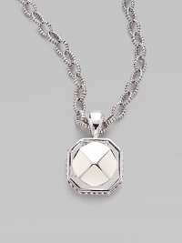 From the Silver Rocks Collection. A single faceted sterling silver rock on a long ball chain necklace. Sterling silver Length, about 18 Pendant size, about 1¼L X ¾ W Lobster clasp closure Imported From the Silver Rocks Collection. A single faceted sterling silver rock on a long ball chain necklace. Sterling silver Length, about 18 Pendant size, about 1¼L X ¾ W Lobster clasp closure Imported