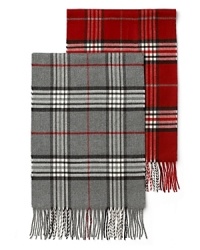 A luxuriously soft scarf rendered in rich check patterns, from The Men's Store at Bloomingdale's.