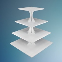 Cupcake Snap 4-Tier Square Traditional Cupcake Stand and Dessert Tower Cupcake Snap 4-Tier Square Traditional Cupcake Stand and Dessert Tower