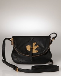 A gilded bird makes an eye-catching add-on to MARC BY MARC JACOBS' fun-sized leather pouchette. Carry it to stand out from the flock. A gilded bird makes an eye-catching add-on to MARC BY MARC JACOBS' fun-sized leather pouchette. Carry it to stand out from the flock.