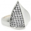 Elizabeth and James Thorns Sterling Silver White Sapphire Large Ring