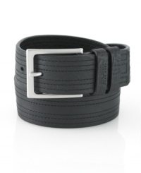 Give your casual look an extra shot of cool with a stitched belt from Hugo Boss.