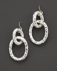 Sterling silver Glamazon® chain link hoop earrings. Designed by Ippolita. Sterling silver Glamazon® chain link hoop earrings. Designed by Ippolita.