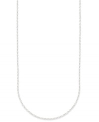 Sleek and stunning. Giani Bernini's lightweight cable chain necklace (1 mm) is set in sterling silver for a look that's most pleasing. Approximate length: 18 inches. Sleek and stunning. Giani Bernini's lightweight cable chain necklace (1 mm) is set in sterling silver for a look that's most pleasing. Approximate length: 18 inches.