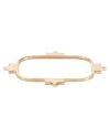 This rose gold plated Rebecca Minkoff bangle showcases an edgier side of simplicity while it rounds out your bracelet stack.