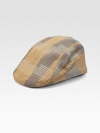 Set the tone this season in this patterned flat cap, rendered in lightweight cotton.CottonBrim, about 2Dry cleanMade in USA Set the tone this season in this patterned flat cap, rendered in lightweight cotton.CottonBrim, about 2Dry cleanMade in USA