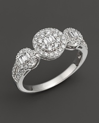 Diamonds set in 14K. white gold band. Diamonds set in 14K. white gold band.