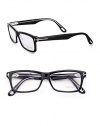 A chic style made from shiny acetate finished with signature logo temples. Available in black. Logo templesMade in Italy Please note: Non-prescriptive lens.