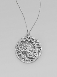 EXCLUSIVELY AT SAKS. A lyrical vine design, delineated in pavé Swarovski crystals, creates this radiant pendant, on a delicate chain. Crystals Rhodium plated Chain length, about 16 with 2 extender Pendant diameter, about 1¾ Lobster clasp Imported EXCLUSIVELY AT SAKS. A lyrical vine design, delineated in pavé Swarovski crystals, creates this radiant pendant, on a delicate chain. Crystals Rhodium plated Chain length, about 16 with 2 extender Pendant diameter, about 1¾ Lobster clasp Imported