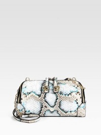 EXCLUSIVELY AT SAKS. Ultra-rich textured python in a versatile, lady-like shape. Detachable chain shoulder strap, 14¾ dropTop zip closureOne inside open pocketLeather lining9W X 4¾H X 2½DMade in Italy EXCLUSIVELY AT SAKS. Ultra-rich textured python in a versatile, lady-like shape. Detachable chain shoulder strap, 14¾ dropTop zip closureOne inside open pocketLeather lining9W X 4¾H X 2½DMade in Italy