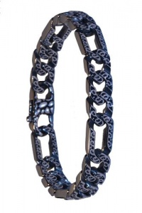 Dynamis Jewelry, stainless steel chain link w/ reptile finish design Dynamis Jewelry, stainless steel chain link w/ reptile finish design