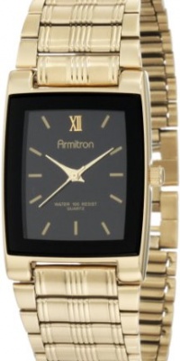 Armitron Men's 201576 Gold-Tone Black Dial Dress Watch Armitron Men's 201576 Gold-Tone Black Dial Dress Watch