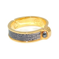 Kara Ross Grey Tejus Lizard and Hematite Baby Shirt Cuff Kara Ross Grey Tejus Lizard and Hematite Baby Shirt Cuff
