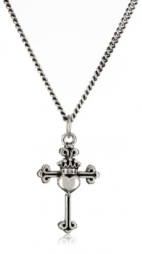 King Baby 18 Curb Link Chain with Small Traditional Cross with Heart Pendant Necklace King Baby 18 Curb Link Chain with Small Traditional Cross with Heart Pendant Necklace