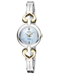 Recharge your style with this darling, heart-shaped watch from the solar-power experts at Seiko. Recharge your style with this darling, heart-shaped watch from the solar-power experts at Seiko.