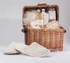 Spa In A Basket Wicker Chest Bath Items Massage Tools