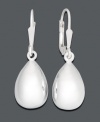 Simple silver drops are sure to become a staple in your wardrobe. Earrings boast a classic teardrop design that is both timeless and stylish. Crafted in sterling silver. Approximate drop: 1-1/4 inches.