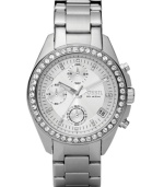 A graceful and feminine Decker collection Fossil watch with a hard-wearing edge.