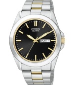 Effortlessly exude a polished presence with this handsome watch by Citizen.