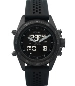 Fossil doubles down on its precise craftsmanship with this blacked out Decker collection sport watch.