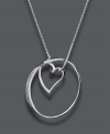 For the woman who means the world, this special pendant features Charlotte Gray's quote: Children and Mothers never truly part - bound in the beating of each others heart. Cut-out heart design and chain crafted in sterling silver. Approximate length: 18 inches. Approximate drop: 1 inch.
