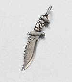 This sterling silver charm highlights impeccable craftsmanship and attention to detail and fine rhodium plating for a polished finish.Sterling silverAbout .43 x 1.95Made in USA