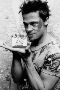 (24x36) Fight Club Movie (Brad Pitt Holding Soap) Poster Print (24x36) Fight Club Movie (Brad Pitt Holding Soap) Poster Print