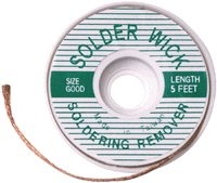 5ft Desoldering Wick Roll in Handy Dispenser 5ft Desoldering Wick Roll in Handy Dispenser