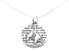 Kevin N Anna Studio Sterling Silver Pendant Necklace with Etched Birds On A Branch Celebrates FRIENDSHIP