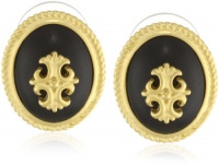 T Tahari Jet Resin Button Earrings T Tahari Jet Resin Button Earrings