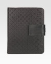 Diamante leather with leather trim.Velcro® flap closureAccomodates the iPad2®8½W x 9¾H x 1DMade in Italy