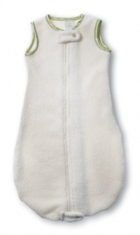 Swaddledesigns Organic Zzzipme Sack Eco Fleece with Color Trim, Natural/Kiwi, 6-12 Months Swaddledesigns Organic Zzzipme Sack Eco Fleece with Color Trim, Natural/Kiwi, 6-12 Months