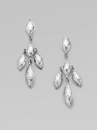 From the Palu Kapal Collection. Delicate sterling silver design with subtle hammered texture.Sterling silverDrop, about 2¼Width, about ¾Post backMade in Bali From the Palu Kapal Collection. Delicate sterling silver design with subtle hammered texture.Sterling silverDrop, about 2¼Width, about ¾Post backMade in Bali