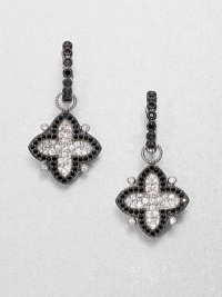 From the Soho Collection. This pretty clover-shape design features white sapphires and black spinels set in sterling silver. White sapphiresBlack spinelsSterling silverSize, about .9Ring baleImported Please note: Earrings sold separately. From the Soho Collection. This pretty clover-shape design features white sapphires and black spinels set in sterling silver. White sapphiresBlack spinelsSterling silverSize, about .9Ring baleImported Please note: Earrings sold separately.
