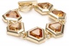 Anne Klein Bernal Heights Gold-Tone Topaz Toned Acrylic Stone Flex Bracelet